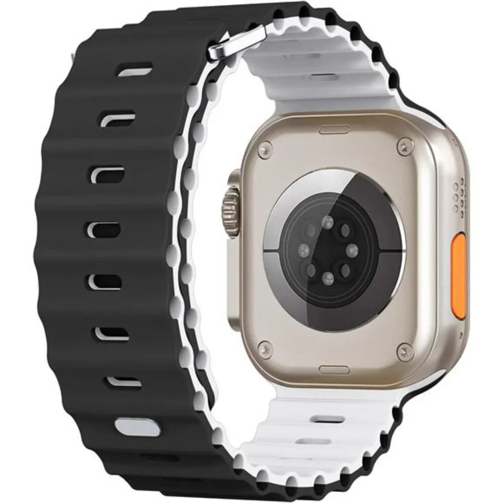 Sport Soft Silicone Compatible with Apple Watch Ocean Band Wristband Ultra 9 8 7